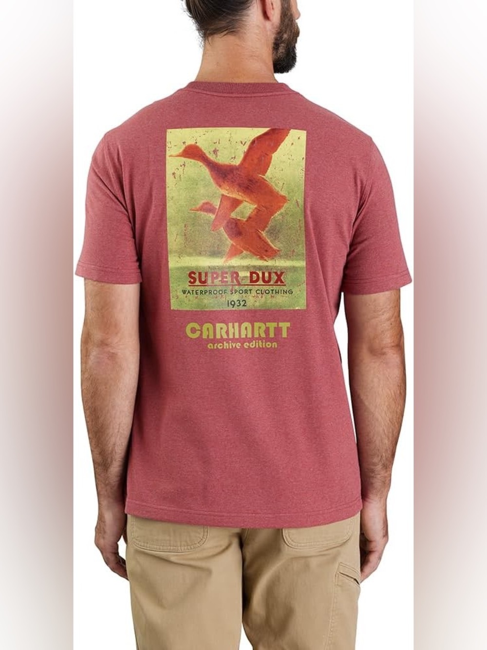 Carhartt Relaxed Fit Archive Edition Super Dux Graphic Tee Men L Maroon